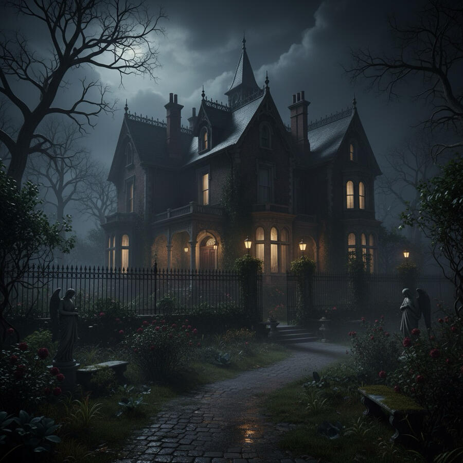 Nyx Demon Daily, his haunted villa from beyond A beautiful Victorian enchanted villa lost in the night